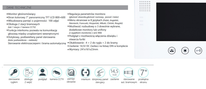 Wideodomofon z Szyfratorem Vidos S561D M670WS2